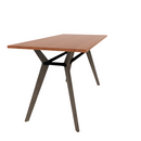 Rang 36" x 72" Rectangle Bar Table Solid Wood Legs Steel Apron HPL Top with Square Edge 42"H