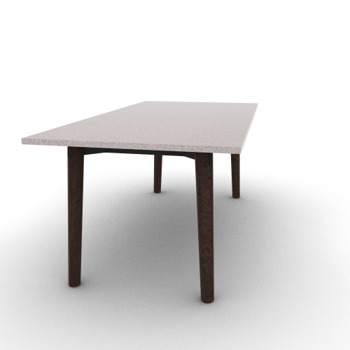 Voodoo 36" x 72" Rectangle Cafe Table HPL Top with Matching 3MM PVC Square Edge