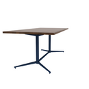 Vaux 36 x 72" Rectangle Cafe Table HPL Top with Square Edge Glides 30"H