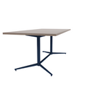 Vaux 36 x 72" Rectangle Cafe Table HPL Top with Square Edge Glides 30"H