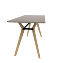 Rang 36" x 72" Rectangle Bar Table Solid Wood Legs Steel Apron HPL Top with Knife Edge 42"H