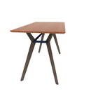 Rang 36" x 72" Rectangle Bar Table Solid Wood Legs Steel Apron HPL Top with Knife Edge 42"H