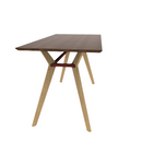 Rang 36" x 72" Rectangle Bar Table Solid Wood Legs Steel Apron HPL Top with Knife Edge 42"H