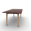 Voodoo 36" x 72" Rectangle Cafe Table HPL Top with Matching 3MM PVC Knife Edge