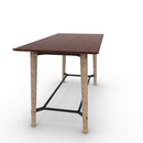 Voodoo 36" x 72" Rectangle Bar Table HPL Top with Matching 3MM PVC Knife Edge