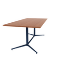 Vaux 36 x 72" Rectangle Cafe Table HPL Top with Knife Edge Glides 30"H