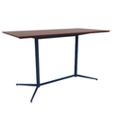 Vaux 36 x 72" Rectangle Bar Table HPL Top with Knife Edge Glides 42"H