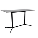 Vaux 36 x 72" Rectangle Bar Table HPL Top with Knife Edge Glides 42"H