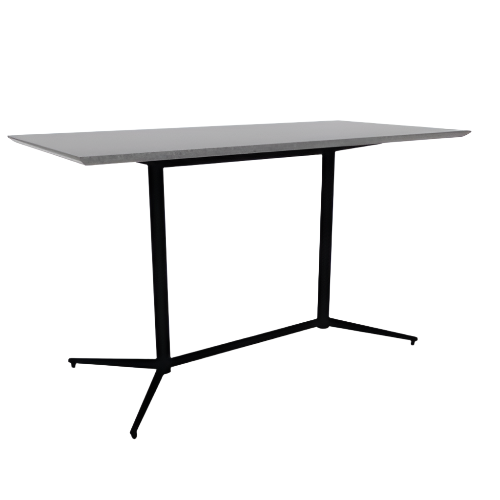 Vaux 36 x 72" Rectangle Bar Table HPL Top with Knife Edge Glides 42"H