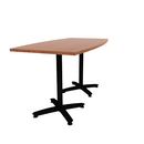 Proof 36" x 72" Boat Pedestal Counter Table with Arched Base Pair HPL Top