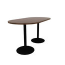 Proof 36" x 72" Racetrack Pedestal Counter Table with Round Base Pair HPL Top