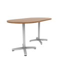 Proof 36" x 72" Racetrack Pedestal Counter Table with Arched Base Pair HPL Top