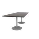 Proof 36" x 84" Rectangle Pedestal Cafe Table with Round Base Pair HPL Top