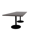 Proof 36" x 84" Rectangle Pedestal Cafe Table with Round Base Pair HPL Top