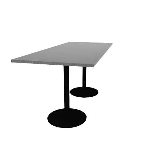 Proof 36" x 84" Rectangle Pedestal Counter Table with Round Base Pair HPL Top