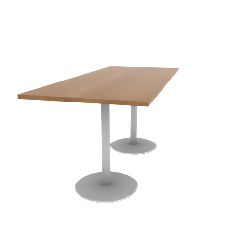 Proof 36" x 84" Rectangle Pedestal Counter Table with Round Base Pair HPL Top