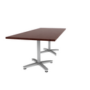 Proof 36" x 84" Rectangle Pedestal Cafe Table with Arched Base Pair HPL Top