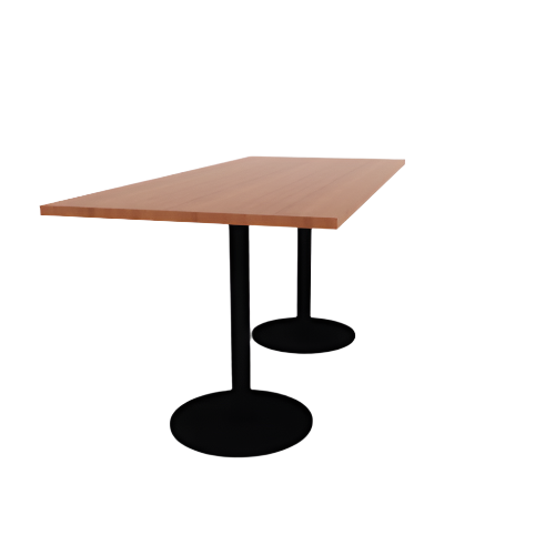 Proof 36" x 84" Rectangle Pedestal Counter Table with Round Steel Base Pair HPL Top