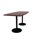 Proof 36" x 84" Boat Pedestal Counter Table with Round Base Pair HPL Top