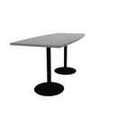Proof 36" x 84" Boat Pedestal Counter Table with Round Base Pair HPL Top
