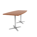 Proof 36" x 84" Boat Pedestal Counter Table with X-Base Pair HPL Top