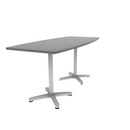 Proof 36" x 84" Boat Pedestal Counter Table with Arched Base Pair HPL Top