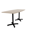 Proof 36" x 84" Boat Pedestal Counter Table with Arched Base Pair HPL Top