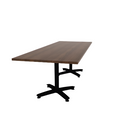 Proof 36" x 96" Rectangle Pedestal Cafe Table with Arched Base Pair HPL Top