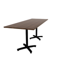 Proof 36" x 96" Rectangle Pedestal Counter Table with Arched Base Pair HPL Top