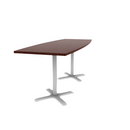 Proof 36" x 96" Boat Pedestal Counter Table with X-Base Pair HPL Top