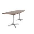 Proof 36" x 96" Boat Pedestal Counter Table with Arched Base Pair HPL Top