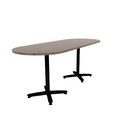 Proof 36" x 96" Racetrack Pedestal Counter Table with Arched Base Pair HPL Top