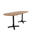 Proof 36" x 96" Racetrack Pedestal Counter Table with Arched Base Pair HPL Top