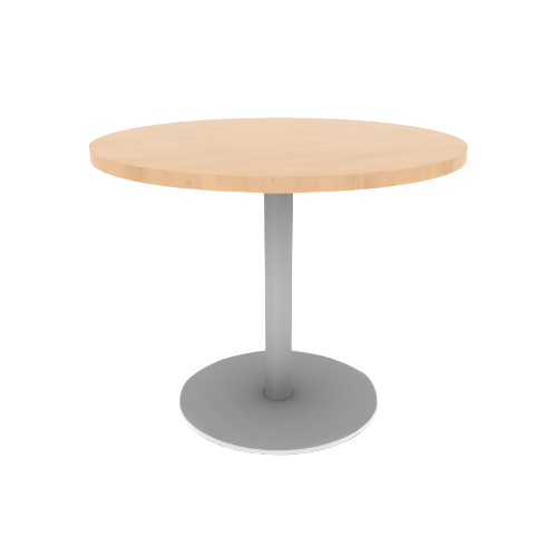 Proof 36" Dia Round Pedestal Cafe Table with Round Steel Base HPL Top