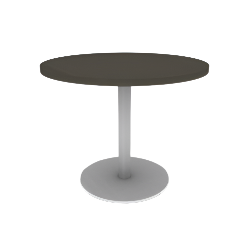 Proof 36" Dia Round Pedestal Cafe Table with Round Steel Base HPL Top