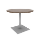 Proof 36" Dia Round Pedestal Cafe Table with Square Steel Base HPL Top