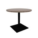 Proof 36" Dia Round Pedestal Cafe Table with Square Steel Base HPL Top
