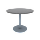 Proof 36" Dia Round Pedestal Cafe Table with Round Stainless Steel Base HPL Top