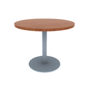 Proof 36" Dia Round Pedestal Cafe Table with Round Stainless Steel Base HPL Top