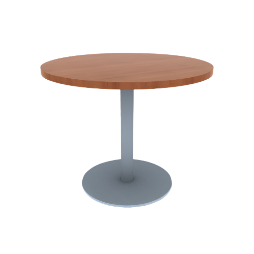 Proof 36" Dia Round Pedestal Cafe Table with Round Stainless Steel Base HPL Top
