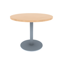 Proof 36" Dia Round Pedestal Cafe Table with Round Stainless Steel Base HPL Top