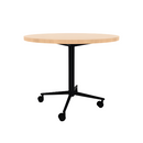 Vaux 36" Round Cafe Table HPL Top with Square Edge Casters 30"H