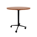 Vaux 36" Round Conference Table HPL Top with Square Edge Casters 36"H