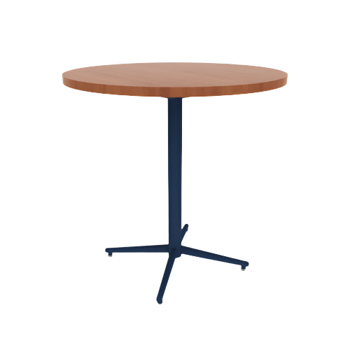 Vaux 36" Round Conference Table HPL Top with Square Edge Glides 36"H