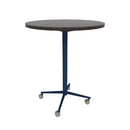 Vaux 36" Round Bar Table HPL Top with Square Edge Casters 42"H