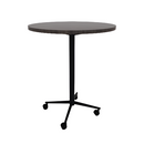 Vaux 36" Round Bar Table HPL Top with Square Edge Casters 42"H