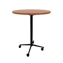 Vaux 36" Round Bar Table HPL Top with Square Edge Casters 42"H