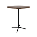 Vaux 36" Round Bar Table HPL Top with Square Edge Glides 42"H