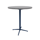 Vaux 36" Round Bar Table HPL Top with Square Edge Glides 42"H