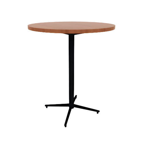 Vaux 36" Round Bar Table HPL Top with Square Edge Glides 42"H
